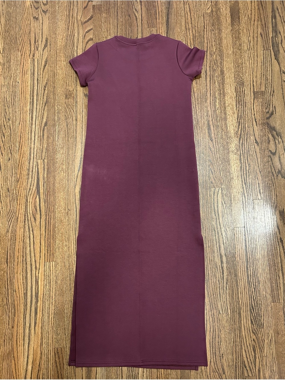NWT Spanx AirEssentials Mulberry Maxi Dress XS Short Sleeve Soft Stretch - Picture 2 of 8